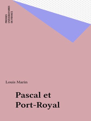 cover image of Pascal et Port-Royal